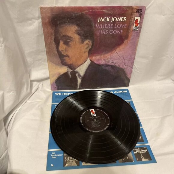 Jack Jones Where Love Has Gone (Vinyl, 1964) Kapp Records KS-3396 VG+ LP Record - Picture 2 of 10